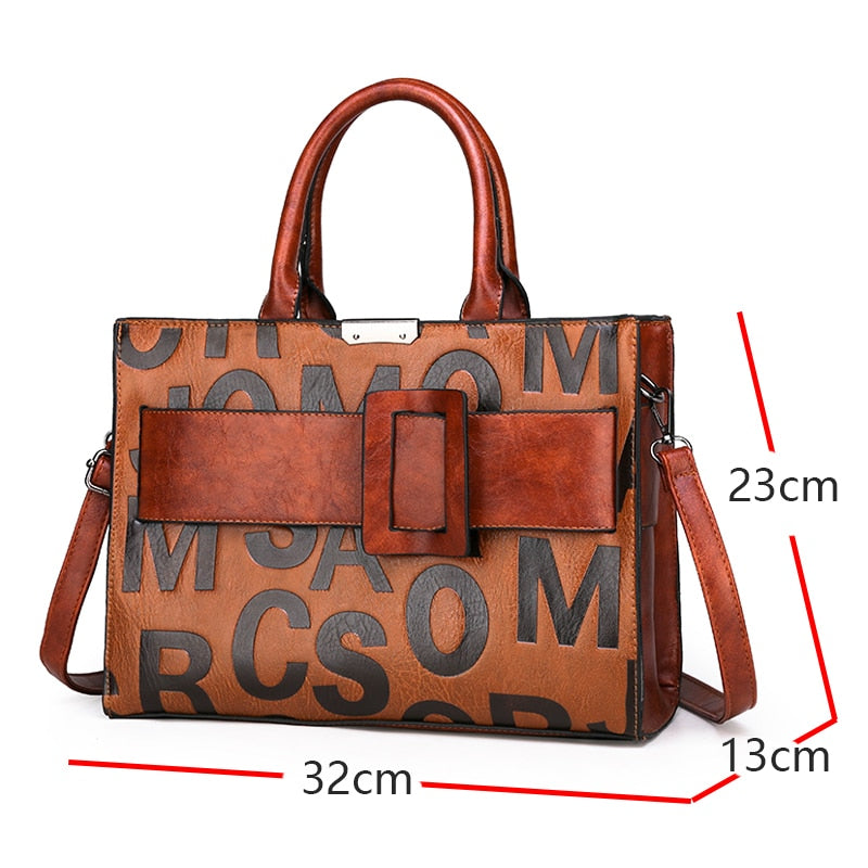 Leather Shoulder Messenger Handbag