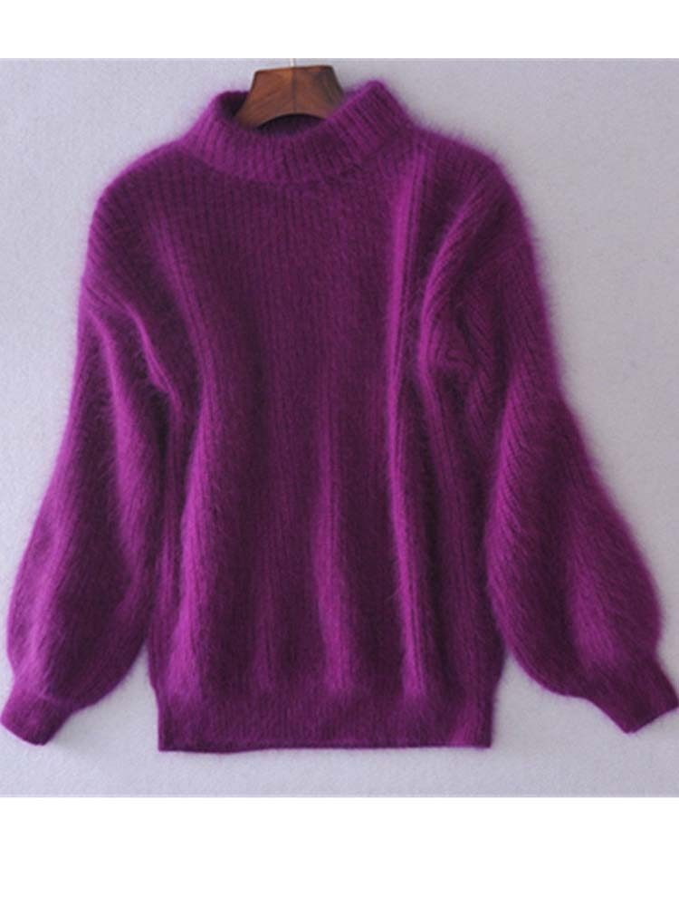 Thicken Turtleneck Lantern Sleeve Sweater